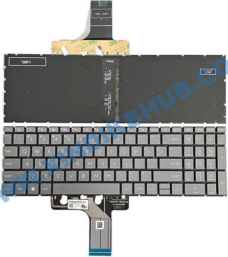 512AvXXZ-cL._AC_SX466_ US Keyboard for HP 470 G8 470 G9 470 G10 Notebook Gray (with Backlight) - Image 1