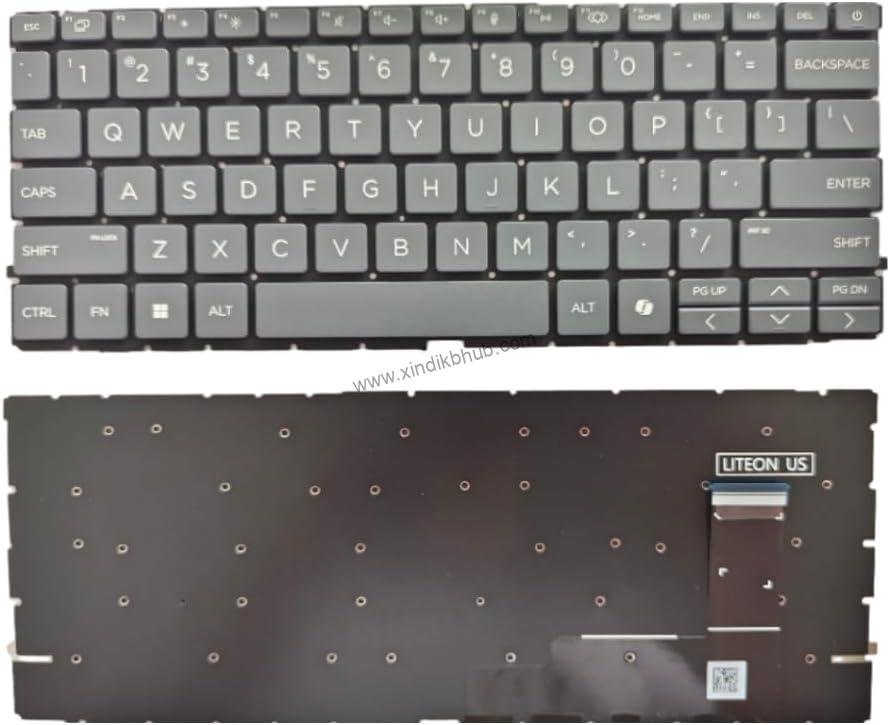 513fA1ApusL._AC_SL1114_.jpg XINDIKBHU US Laptop Replacement Keyboard for HP ProBook 440 G11.445 G11.445R G11.EliteBook 640 G11.645 G11.645R G11 AI- Gray (No Backlit) - Image 1