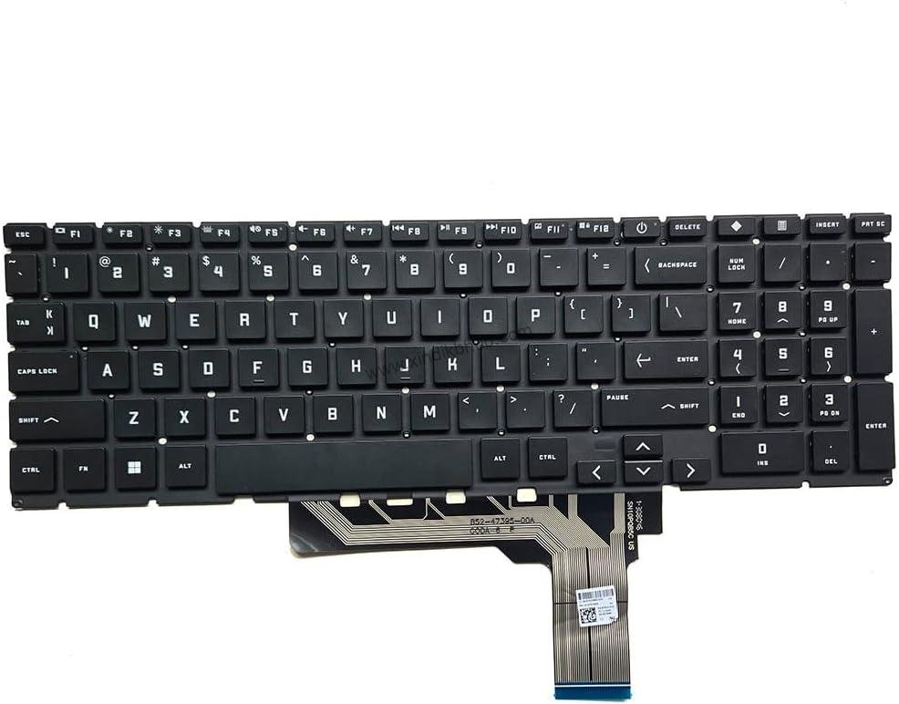51Ak99MurvL._AC_SL1000_.jpg US RGB Backlit Keyboard for HP 16-E 16-D 16-R 16-S TPN-Q263 Q264 TPN-C169 C170 Black - Image 1