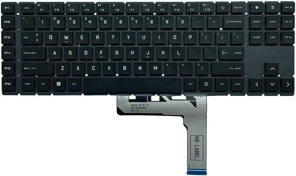 51avEzr58OL._AC_SL1000_.jpg US Laptop Keyboard for HP OMEN 17-CK1001 17-ck0054 17-ck1018 17-ck1008 17-ck0059TX 17-CM 17-cm2000tx TPN-Q26 17-ck1065cl 17-ck1172ng with Backlit/Without Backlit (Without Backlit) - Image 1