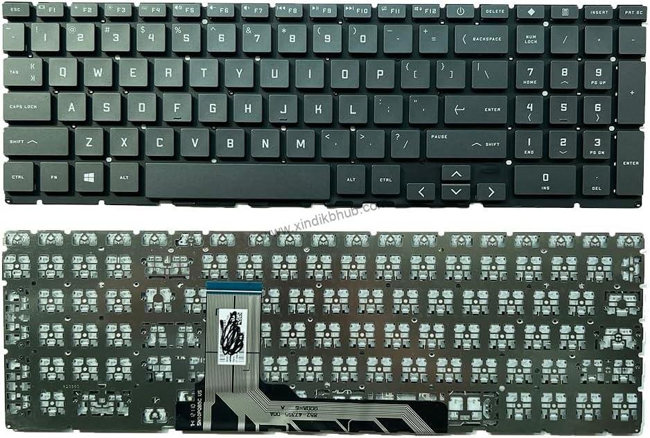6161BZgCiL._AC_SL1000_.jpg US Laptop Replacement Keyboard for HP Victus 15-FA0001nx 15-FA0031DX 15-FB 15-FB0000 15-FB0015NR 15-FB1013DX 15-FB0028NR 15-FB0028N Without Backlit Gray Color - Image 1