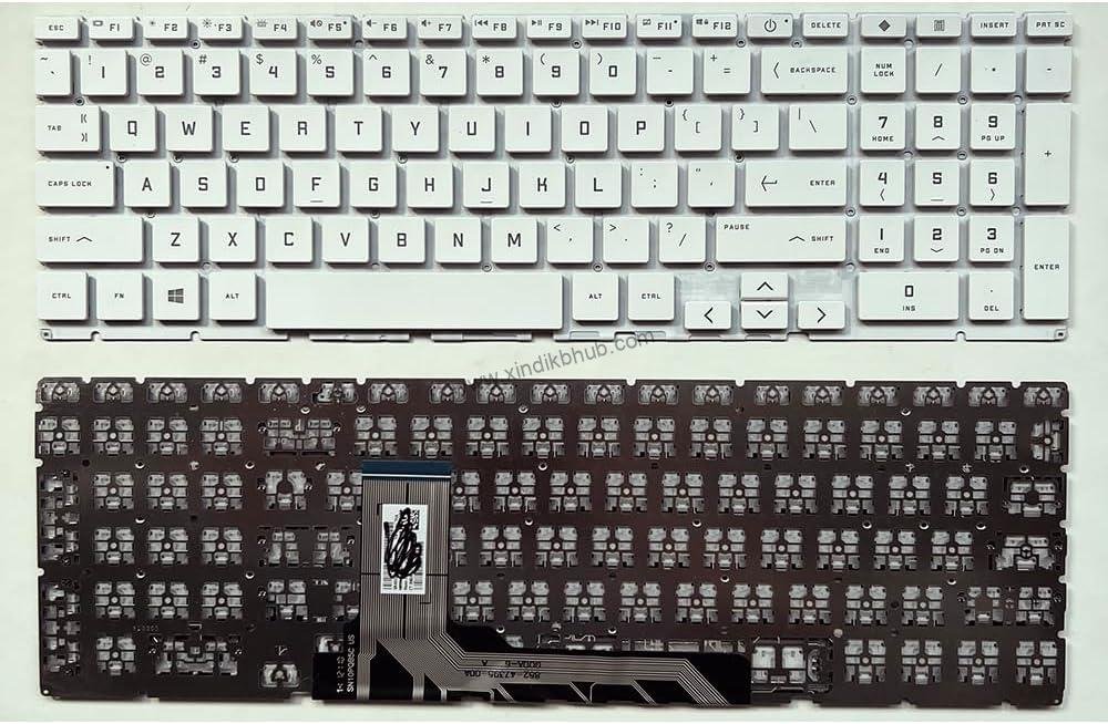 618HQKgYWfL._AC_SL1000_.jpg US Laptop Replacement Keyboard for HP Victus 15-FA0001nx 15-FA0031DX 15-FB 15-FB0000 15-FB0015NR 15-FB1013DX 15-FB0028NR 15-FB0028N Without Backlit White Color - Image 1
