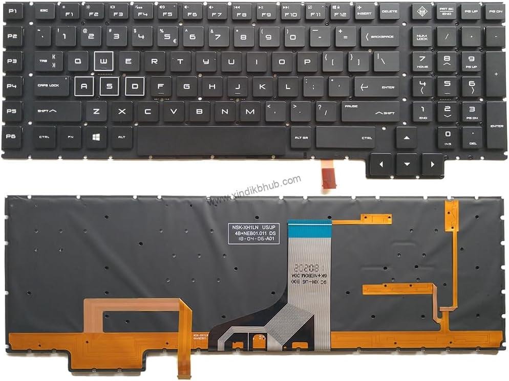 61DNTjEE2L._AC_SL1000_.jpg US Backlit Keyboard for HP Omen 17-an 17-an011dx 17-an012dx 17-an013dx 17-AN000 17-AN011dx 17-AN013dx 17-AN014dx 17-AN025nm 17-an026nm/AN027nm/104ur/031TX RGB Backlit - Image 1