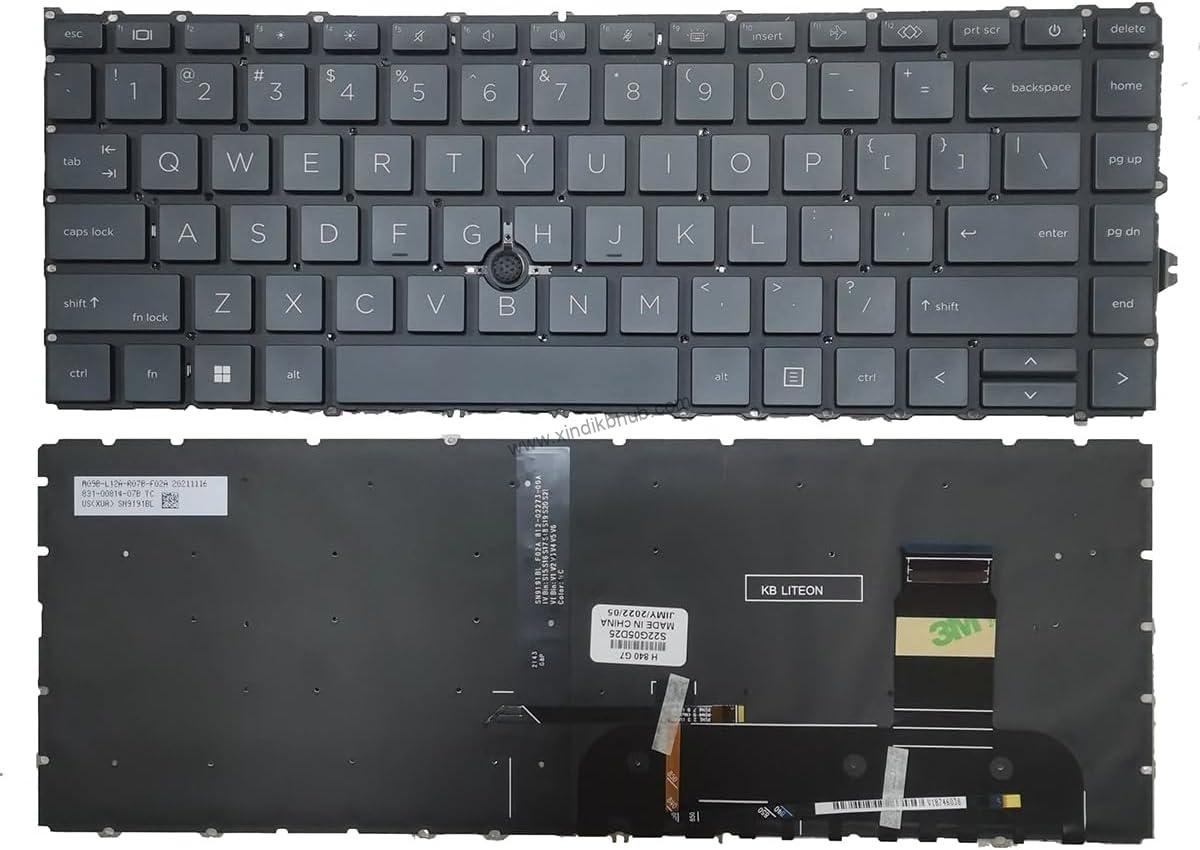 61OhJejCWrL._AC_SL1200_.jpg US Backlit Laptop Keyboard for HP EliteBook 840 G7 840 G8 845 G7 745 G7 745 G8 ZBook Firefly 14 G7 G8 L87608-251 with Backlight - Image 1