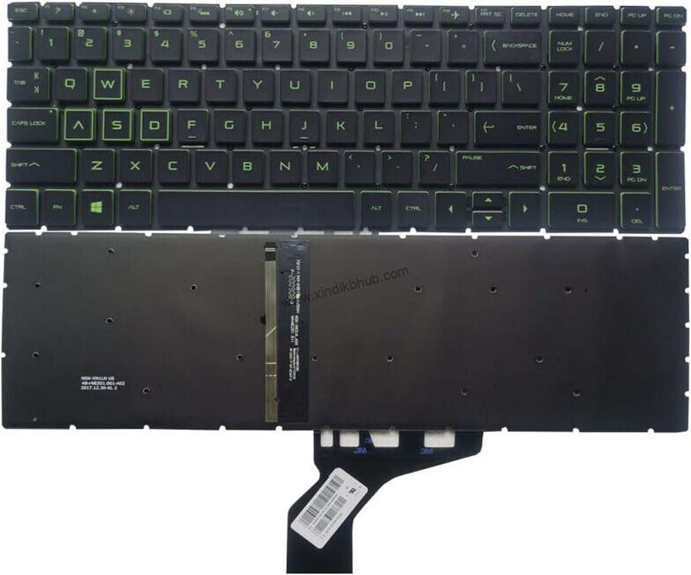 61Zb8mGYxgL._AC_SL1000_.jpg US Backlit Laptop Keyboard for HP Pavilion Gaming 16-a0033TX 16-a0000 16-a0032dx Green - Image 1