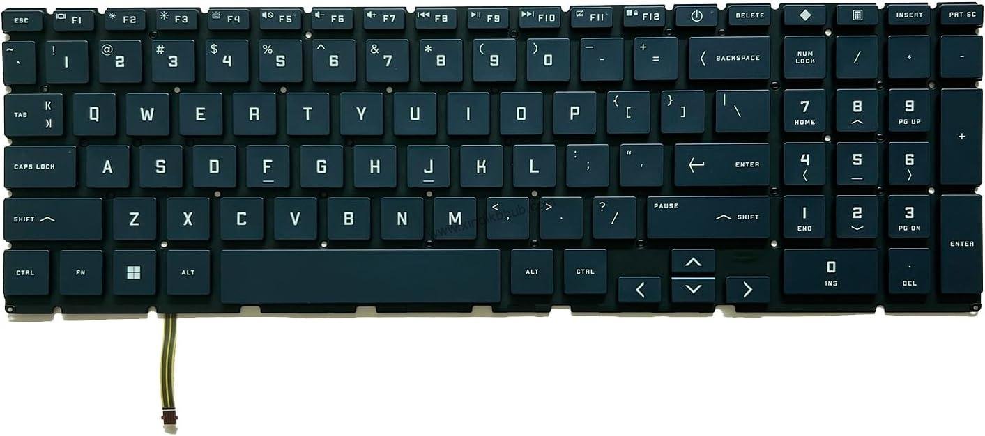 61gCjOxtNcL._AC_SL1500_.jpg US Laptop Replacement Keyboard for HP Victus 15-FA0001nx 15-FA0031DX 15-FB 15-FB0000 15-FB0015NR 15-FB1013DX 15-FB0028NR 15-FB0028N with Backlit Gray - Image 1