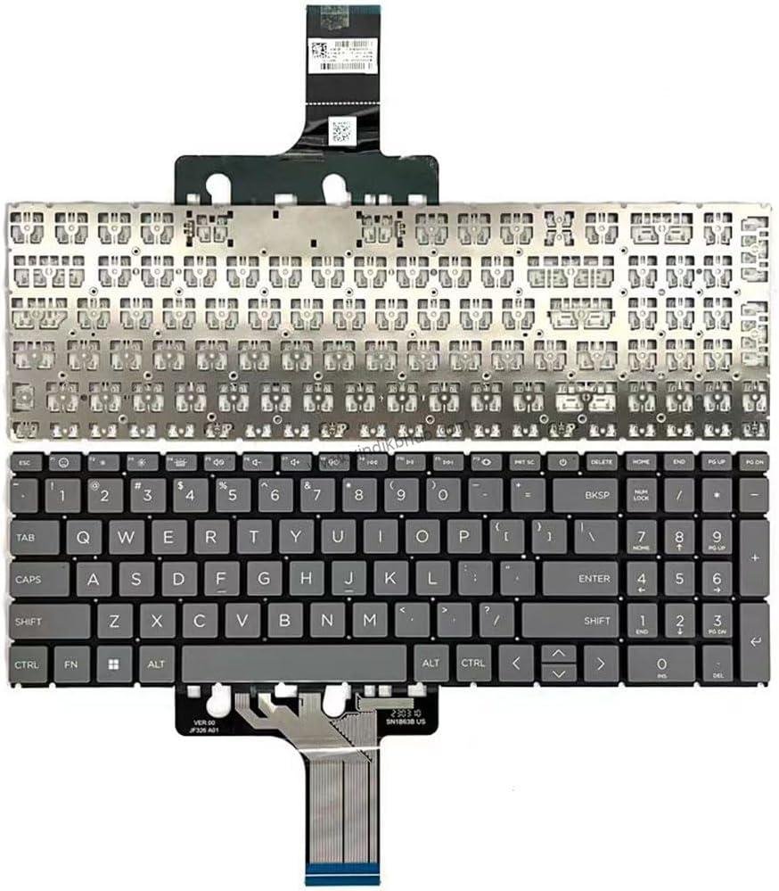 61kEW3xQICL._AC_SL1000_.jpg US Keyboard for HP 15-FD 15-FD0083WM 15-FD0075TG 15-FD0057NG 15-FC 15-FC0039WM 15-FC0013OD 15-FC0655NG Notebook Gray -Without Backlit - Image 1