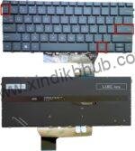 US Laptop Replacement Keyboard for HP Envy X360 13-BF 13-BF0013DX 13-bf0007nw 13-bf0500sa 13-BF0010TU TPN-C161 SG-B0720 -with Backlit/No AI Key (Gray)