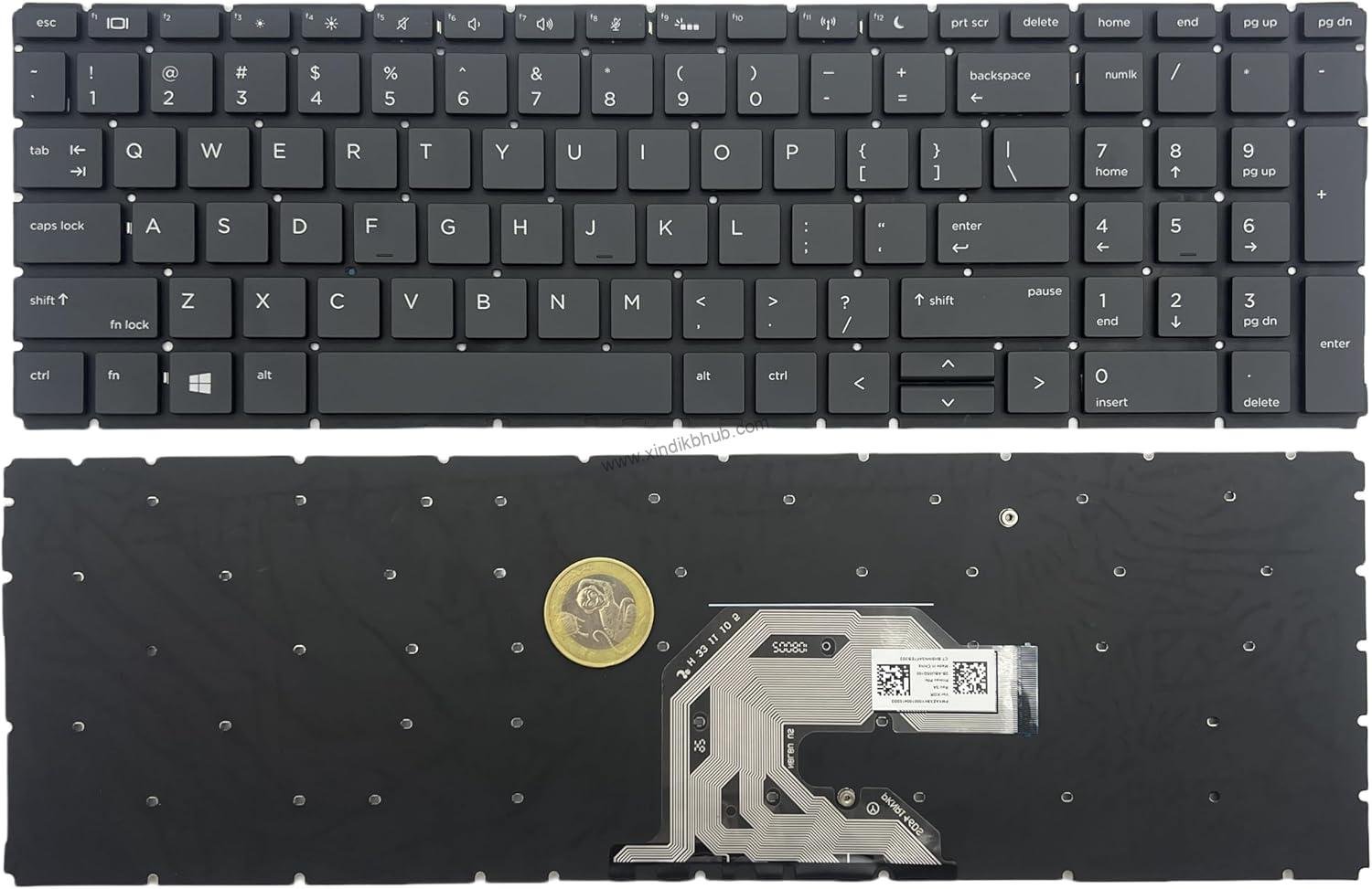 713Q7IKsEoL._AC_SL1500_.jpg Replacement US Keyboard for HP Probook 450 G6 455 G6 455R G6 450 G7 455 G7 455R G7 450g6 Layout -NO Backlit - Image 1