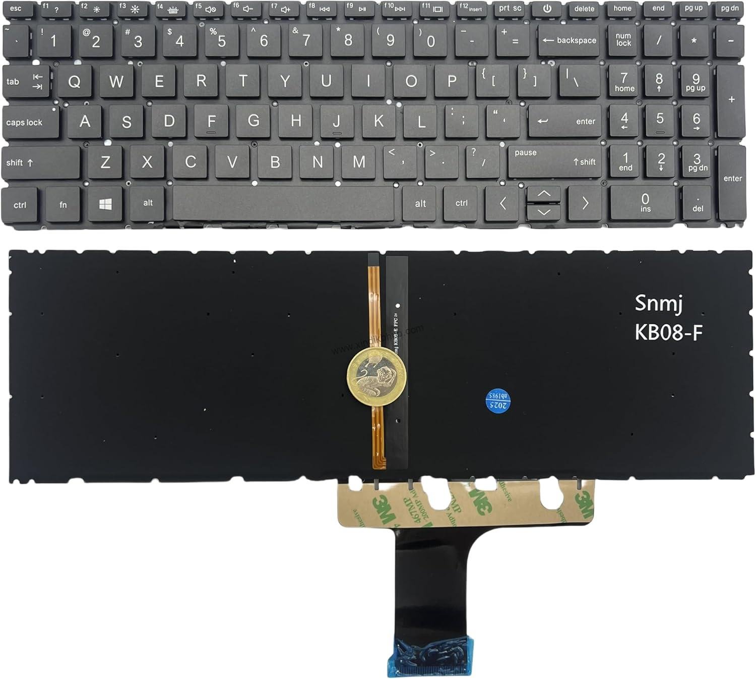 71CzUTJ0OJL._AC_SL1500_.jpg US Laptop Replacement Keyboard for HP Pavilion 15-EH 15-EG 15-EH0000 15M-EH 15M-EG 15Z-EH TPN-Q246 TPN-Q245 M08920-001 -No Backlight (Gray) - Image 1