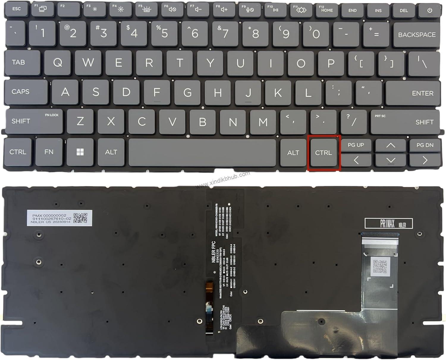 71DcbLLahHL._AC_SL1500_.jpg XINDIKBHU US Laptop Replacement Keyboard for HP ProBook 440 G11.445 G11.445R G11.EliteBook 640 G11.645 G11.645R G11 - Gray (with Backlit) No AI Key - Image 1