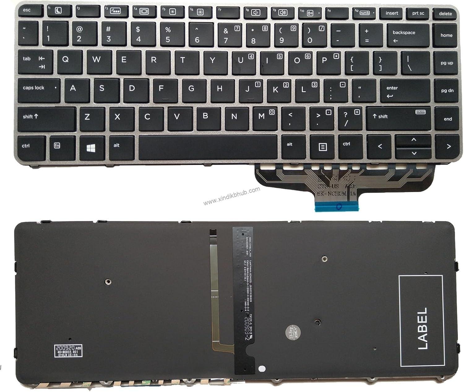 71NOEXxRhLL._AC_SL1500_.jpg US Backlit Keyboard for HP Elitebook Folio 1040 G3 Series 818252-001 844423-001 Silver Frame - Image 1