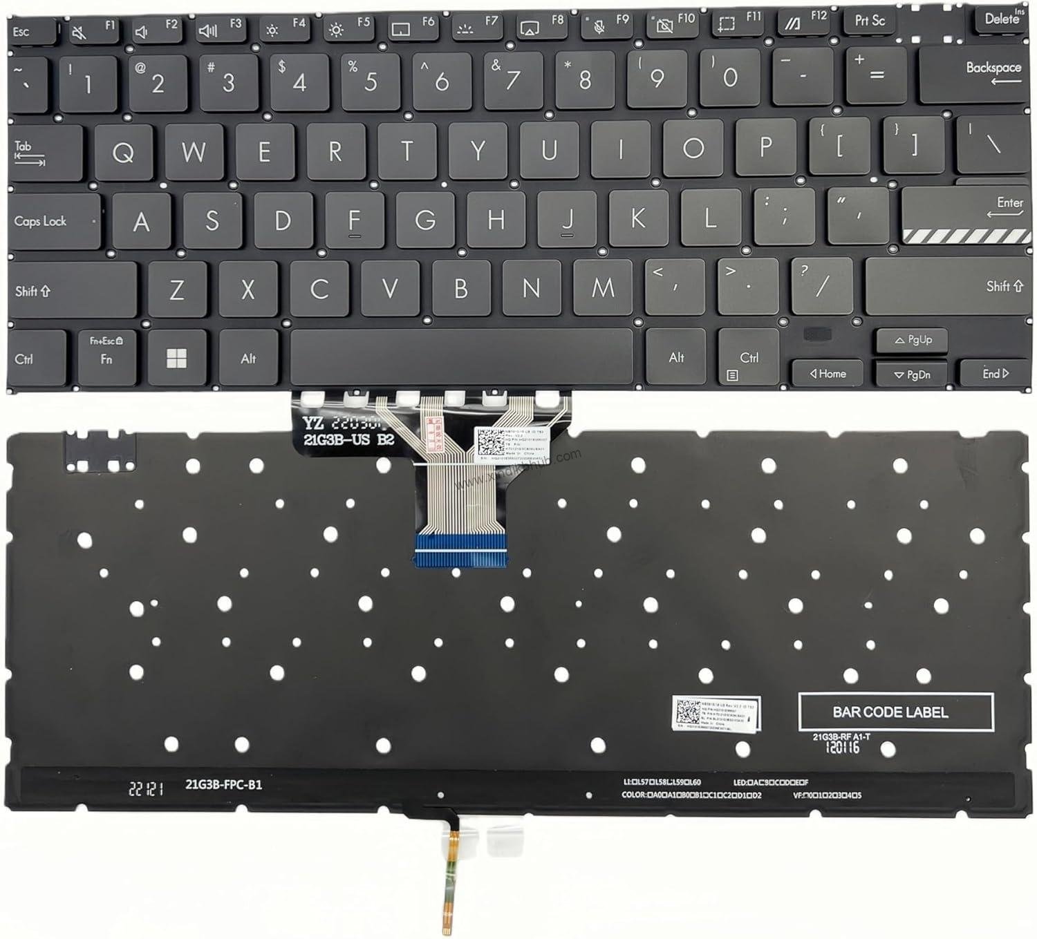 71YQDw6-55L._AC_SL1500_.jpg XINDIKBHU US Laptop Keyboard for Asus VivoBook S14 Flip TP3402 TN3402 TN3402Z TN3402Q TN3402QA Newly Replaced Keyboard -Black (with Backlight) - Image 1