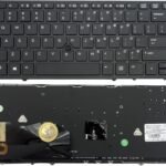 Laptop Replacement US Layout with Backlight and Pointing Keyboard for HP EliteBook 840 G1 840 G2 850 G1 850 G2 740 G1 745 G1 750 G1 755 G1 Zbook 14 7311 79-001-With Black Frame