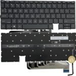 US Backlit Laptop Replacement Keyboard for HP Elite Dragonfly G3 Dragonfly G4 13.5 -with Backlight (Gray)