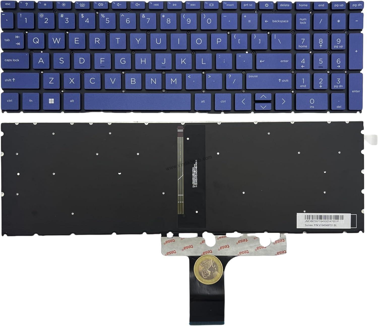 71pINTig1xL._AC_SL1500_.jpg US Backlit Laptop Replacement Keyboard for HP 17-CN0053CL 17-CN1053CL 17-CN0023DX 17-CP 17Z-CP 17-CP0035CL 17-CP0025CL 17-CP0097NR -with Backlit (Blue) - Image 1