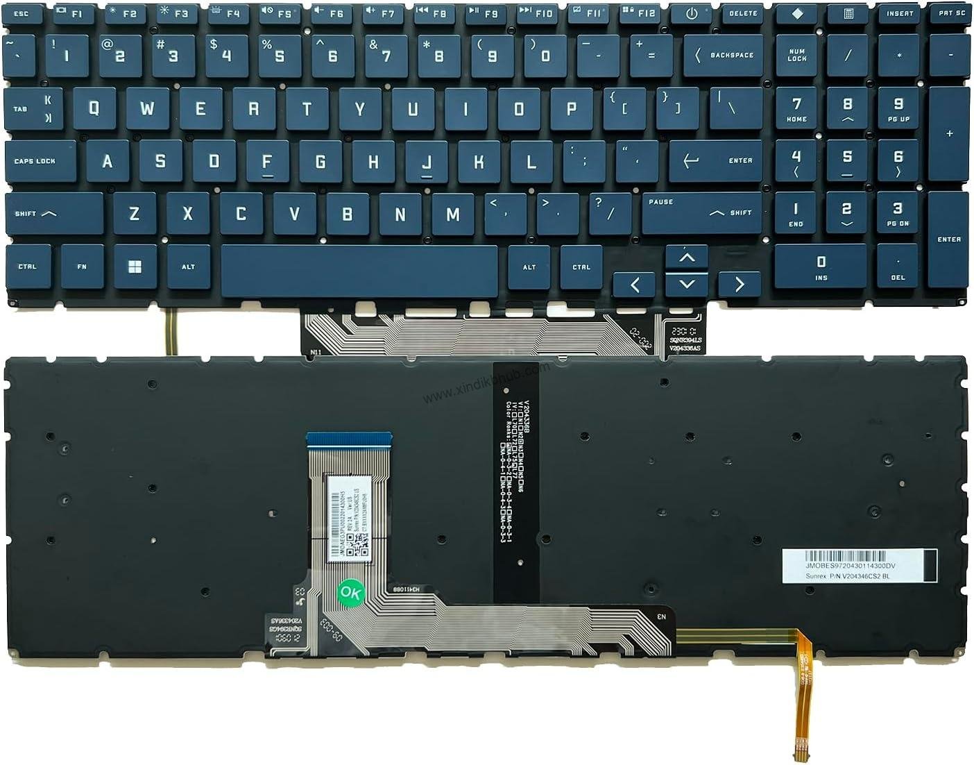 71rB2DHxAdL._AC_SL1500_.jpg US Backlit Laptop Replacement Keyboard for HP Victus 15-FA0001nx 15-FA0031DX 15-FB 15-FB0000 15-FB0015NR 15-FB1013DX 15-FB0028NR 15-FB0028N/blue - Image 1