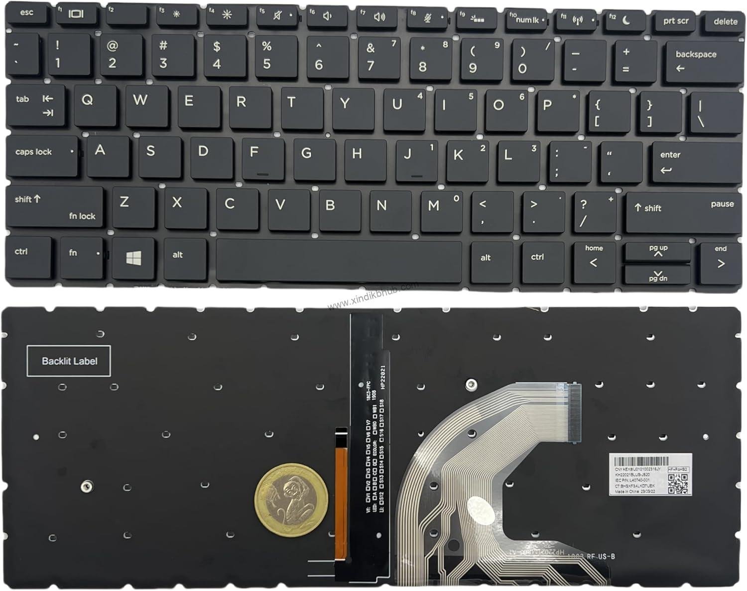71rowmQeZGL._AC_SL1500_.jpg XINDIKBHU US Layout Laptop Keyboard for HP ProBook 430 G6 435 G6 Series Black -with Backlight - Image 1