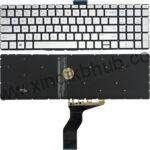 XINDIKBHU US Backlit Laptop Replacement Keyboard for HP Pavilion 15-CC 15-CS 15-CH 15-DY 15-DW 15-BS 15-BW. HP 250 G6 255 G6. HP 15-dy2021nr 15-bw011dx 15-dw1083wm 15-bs015dx Black Background Silver