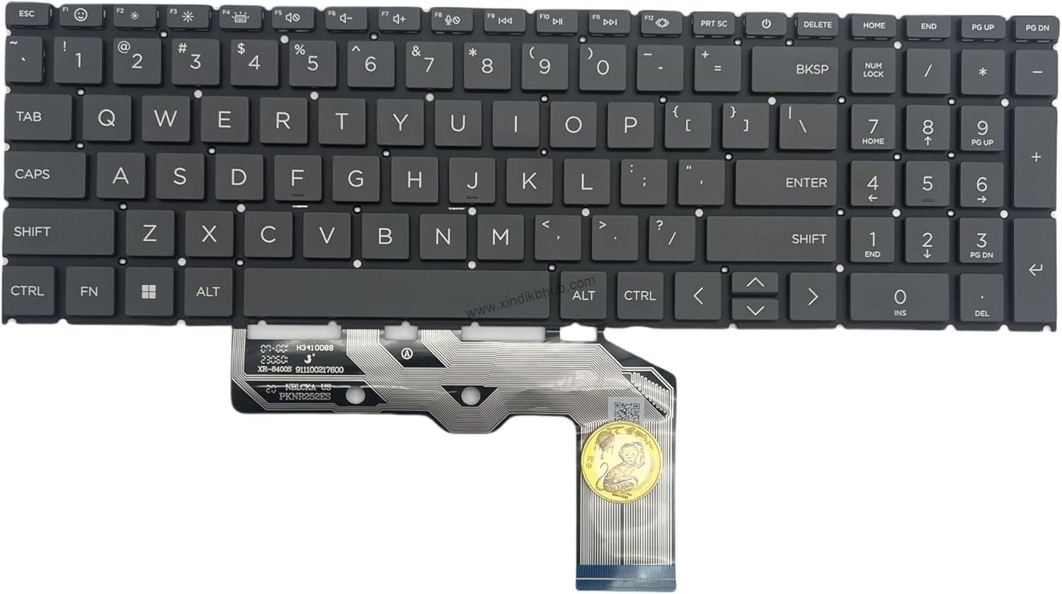 71x-VILdJTL._AC_SL1500_.jpg US Notebook Replacement Keyboard for HP Envy 17-CW 17t-CW 17-DA 17-da0013dx 17t-DA TPN-C176 Backlit (Dark Grey) - Image 1