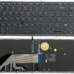 XINDIKBHU US Layout Laptop Keyboard for HP Zbook 15 G3/15 G4/17 G3/17 G4 Black -with Backlight/Silver Frame/Pointer