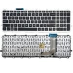 Laptop Replacement US Keyboard for HP Envy 15-J 15-Q 15T-J 15Z-J 17-J 17T-J M6-N M7-J TPN-I110 Layout -No Backlight (Silvery Frame)