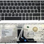 XINDIKBHU US Laptop Keyboard for HP Elitebook 8560P 8570P -with Pointer/Silver Frame(Black)