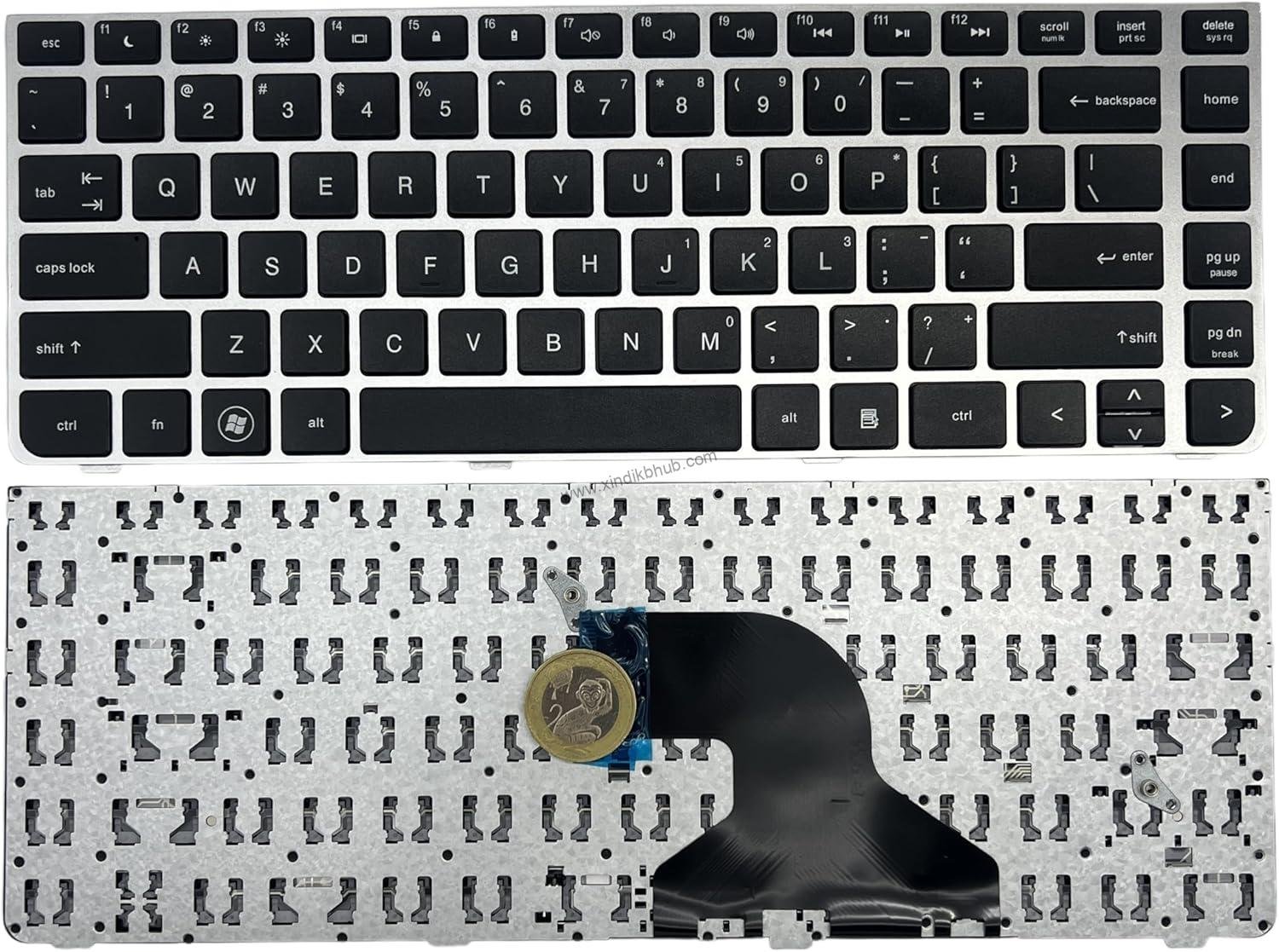 81TbV94i4XL._AC_SL1500_.jpg US Laptop Replacement Keyboard for HP ProBook 4330s 4331s 4430s 4431s 4435s 4436s -No Backlit (Silver Frame) - Image 1