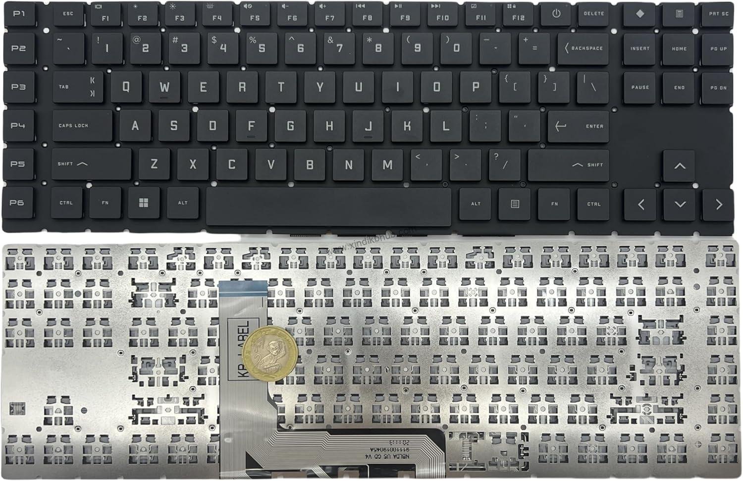 81p06Mfk3tL._AC_SL1500_.jpg US Replacement Keyboard for HP Omen 17-CK 17-CK0010NR 17-CK1065CL 17T-CK 17-CM No Backlight -Black - Image 1