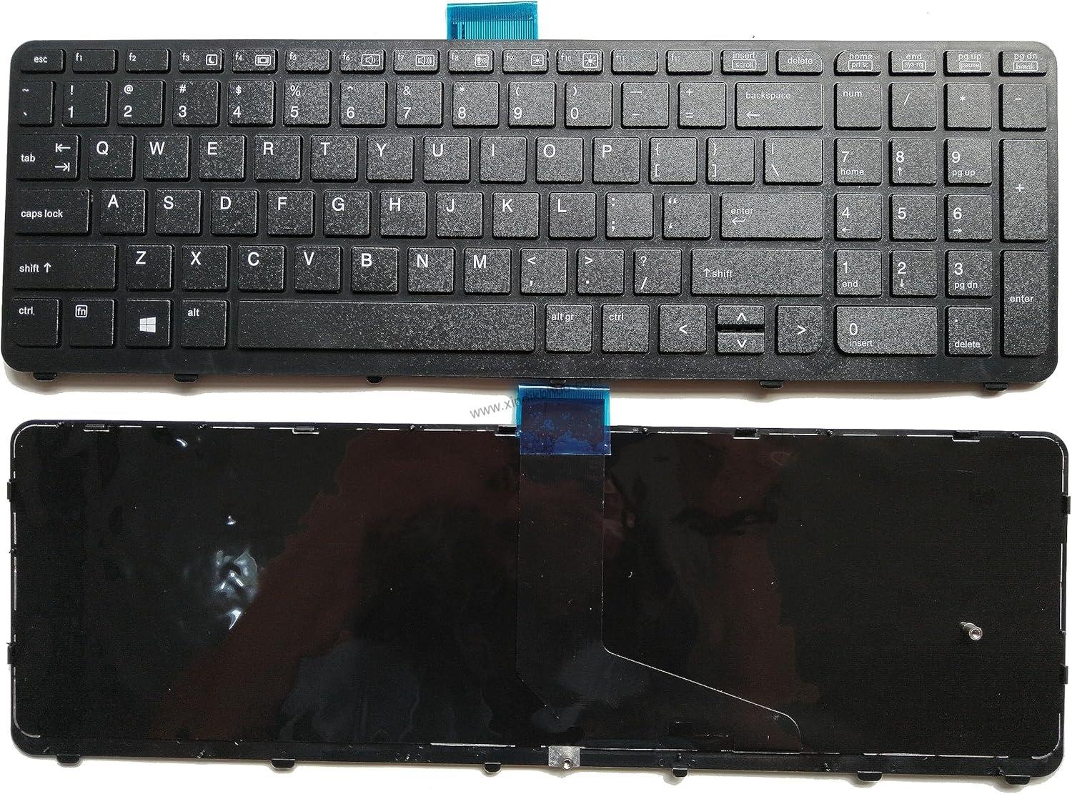 91SyjZ5UinL._AC_SL1500_.jpg US Layout Laptop Replacement Keyboard for HP ZBOOK 15 G1 G2 17 G1 G2 PK130TK1A00 SK7123BL No Pointer and no Backlit Black - Image 1