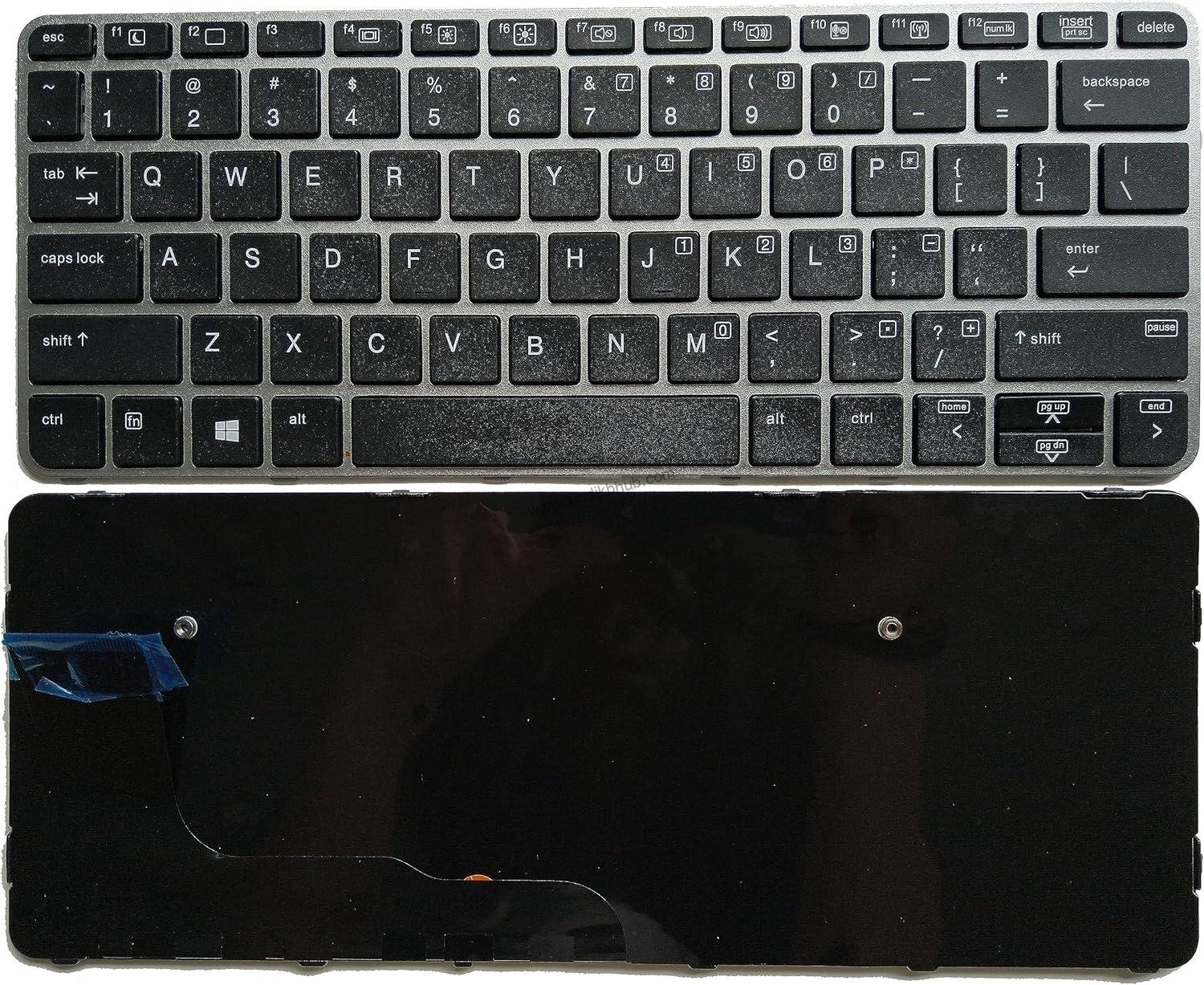 A1W2rmi43L._AC_SL1500_.jpg US Non-Backlit Laptop Replacement Keyboard for HP EliteBook 725 G3 820 G3 820 G4 828 G3 G4 Series Laptop English Black - Image 1