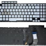 XINDIKBHUB US Backlit Laptop Keyboard for ASUS ROG Strix G17 G731 G731G G731GV G731GT G731GU G712LU G712LV G712LW G712-8Pin Silver