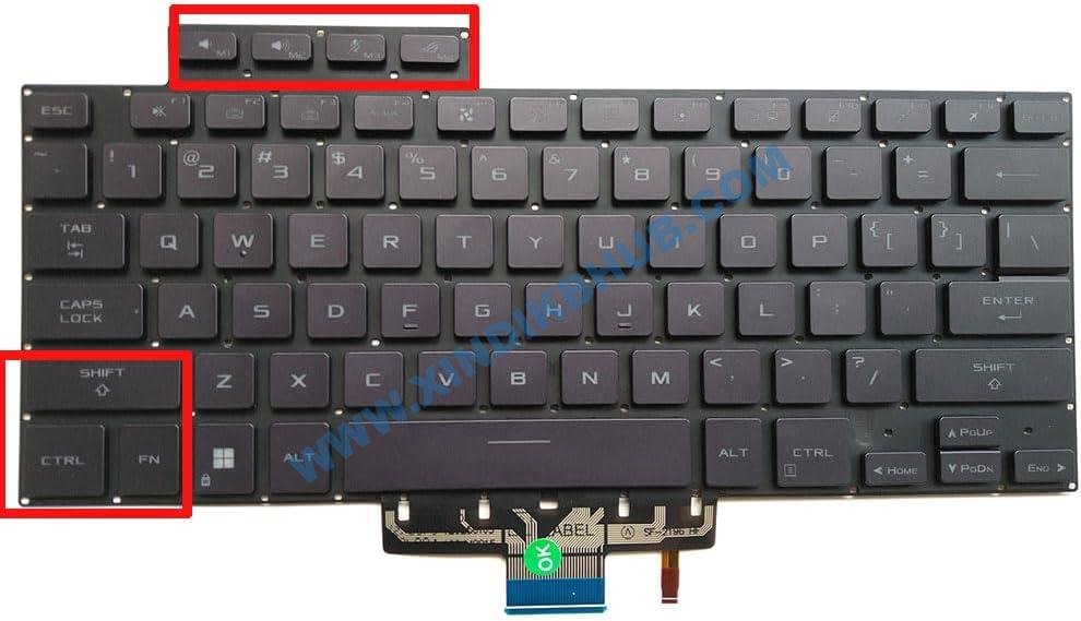 51Ulax3tqL._AC_SL1000_.jpg XINDIKBHUB US RGB Backlit Keyboard for ASUS ROG Zephyrus G15 GA503 GA503Q GA503QR GA503QS GA503QM G16 GU603 GU603HM 2021 Purple - Image 1