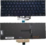 XINDIKBHUB US Backlit Laptop Replacement Keyboard for Asus ZenBook 14 UX434 UX434F UX434FA UX434FL UX434FLC Blue