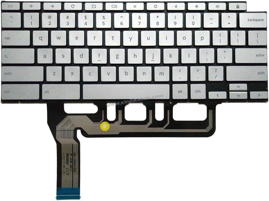 615u9TKS0JL._AC_SL1200_.jpg XINDIKBHUB US Backlit Laptop Replacement Keyboard for ASUS Chromebook C436 C436F C436FA C436FA-DS599T-W 0KN1-AQ1US12 Notebook Silver with Backlit - Image 1