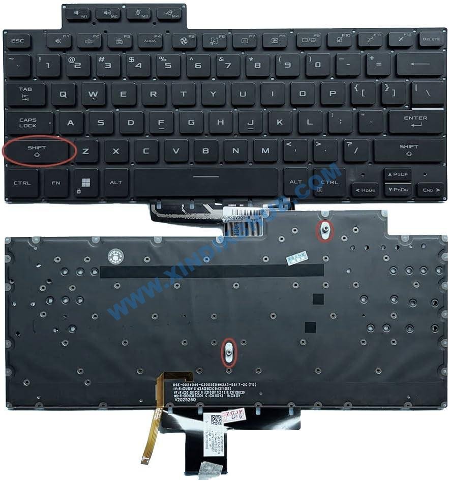 61FqIVOhmvL._AC_SL1024_.jpg XINDIKBHUB US RGB Backlit Laptop Keyboard for ASUS ROG Flow X16 GV601RM GV601RM-M5100W GV601RW-M5049W GV601VI 2022 Notebook - Image 1