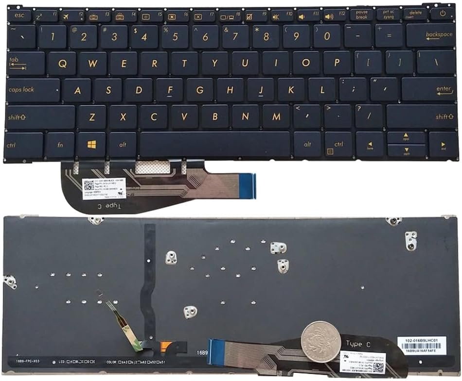 61GSTT4yqZL._AC_SL1000_.jpg XINDIKBHUB US Backlit Keyboard for Asus ZenBook UX390 UX390U UX390UA UX390UA-DH51 UX390UAK Keyboard US Royal Blue - Image 1
