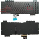 XINDIKBHUB US Replacement Laptop Keyboard for Asus TUF Gaming FX504G FX504GD FX504GE FX80 FX504 FX80G Red Backlit