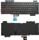 XINDIKBHUB US Replacement Laptop Keyboard for Asus TUF Gaming FX504G FX504GD FX504GE FX80 FX504 FX80G Red Backlit