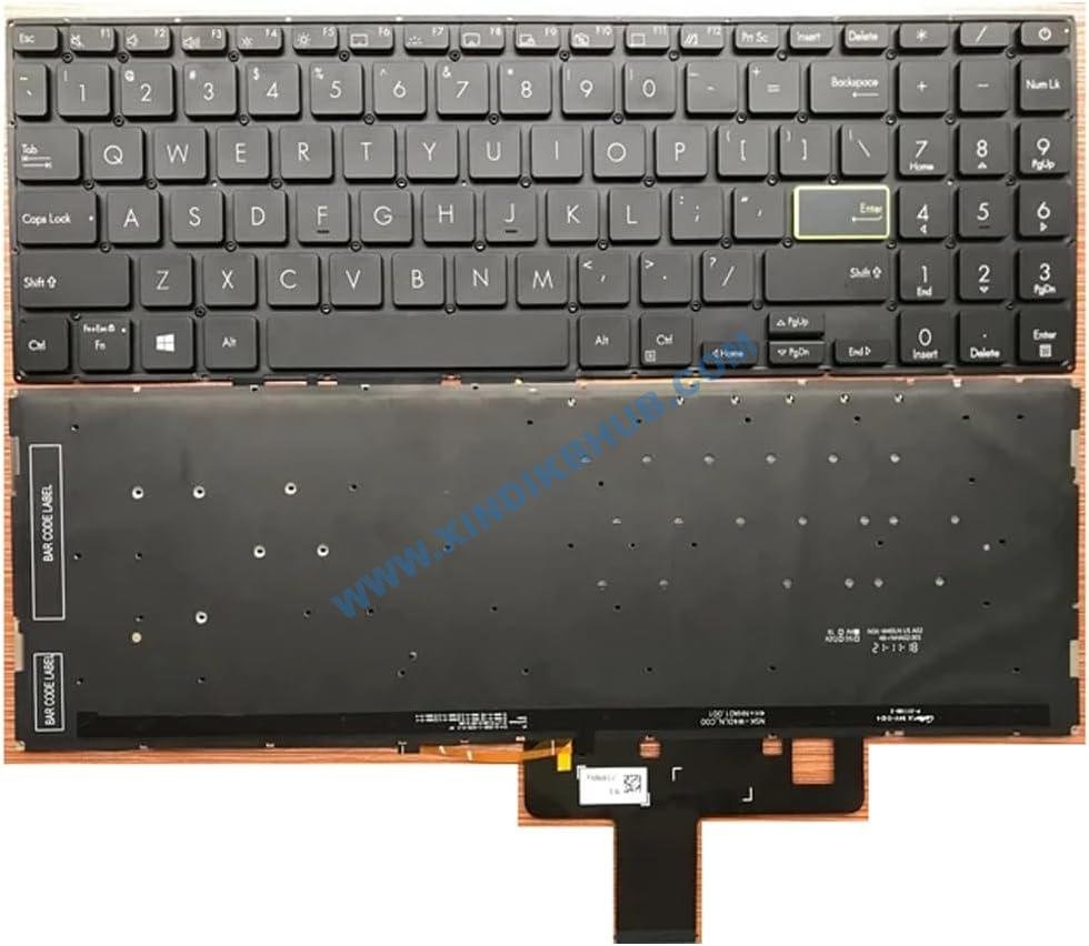 61PSUV8xrL._AC_SL1000_.jpg XINDIKBHUB US Backlit Laptop Replacement Keyboard for ASUS Vivobook S15 S533 S533E S533EA S533FA X521 15X 2020 X521FL X521FA D533UA D533 D533U Black - Image 1
