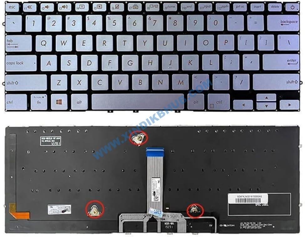 61SNjlyEeZL._AC_SL1000_.jpg XINDIKBHUB US Backlit Laptop Keyboard for Asus ZenBook UX392 UX392F UX392FN S13 UX392FA Series Blue - Image 1
