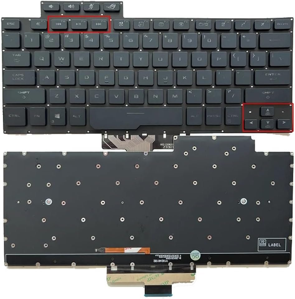 61d-Shyz5CL._AC_SL1000_.jpg XINDIKBHUB US Backlit Laptop Keyboard for ASUS ROG Zephyrus G14 GA401 GA401U GA401QC GA401QE GA401QH GA401QM GA401IHR 2020 Version Black - Image 1