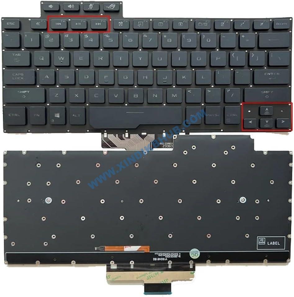 61d-Shyz5CL._AC_SL1000_.jpg XINDIKBHUB US Backlit Laptop Keyboard for ASUS ROG Zephyrus G14 GA401 GA401U GA401QC GA401QE GA401QH GA401QM GA401IHR 2020 Version Black - Image 1