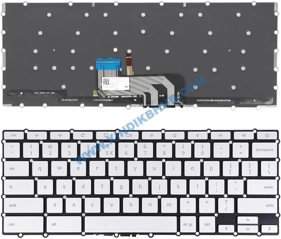 61dBKgBZG-L._AC_SL1024_.jpg XINDIKBHUB US Backlit Laptop Replacement Keyboard for ASUS Chromebook C425 C425T C425TA C433 C433TA C434 C434T C434TA 0KN1-AE1US1212 ASM18J2 Silver - Image 1