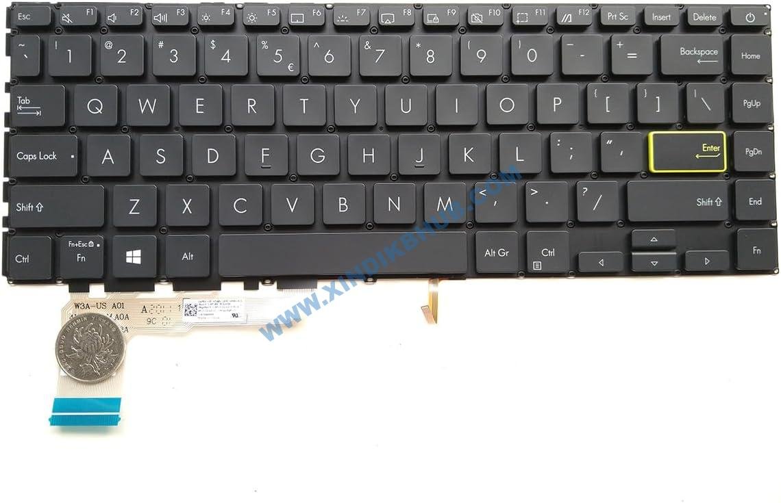 61nSE3soiiL._AC_SL1200_.jpg XINDIKBHUB US Laptop Replacement Keyboard for ASUS VivoBook X435 X435EA S435 S435E S435EA S435EA-SB51 NSK-W3ABU 0KN1-CG1UI13 Notebook Without Backlit - Image 1