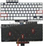 XINDIKBHUB US Backlit Laptop Replacement Keyboard for ASUS ROG 15 G15 GA503 A503Q GA503QR GA503QS GA503QM 16 G16 GU603 GU603HM 2021 Keyboard White Color - Image 2