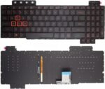 XINDIKBHUB US with Red Backlit Keyboard for Asus TUF Gaming FX504 FX504GD FX504GE FX504GM FX80 FZ80 FX86 FX95 FX505 FX705
