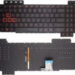XINDIKBHUB US with Red Backlit Keyboard for Asus TUF Gaming FX504 FX504GD FX504GE FX504GM FX80 FZ80 FX86 FX95 FX505 FX705