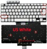 XINDIKBHUB US Backlit Laptop Replacement Keyboard for ASUS ROG 15 G15 GA503 A503Q GA503QR GA503QS GA503QM 16 G16 GU603 GU603HM 2021 Keyboard White Color