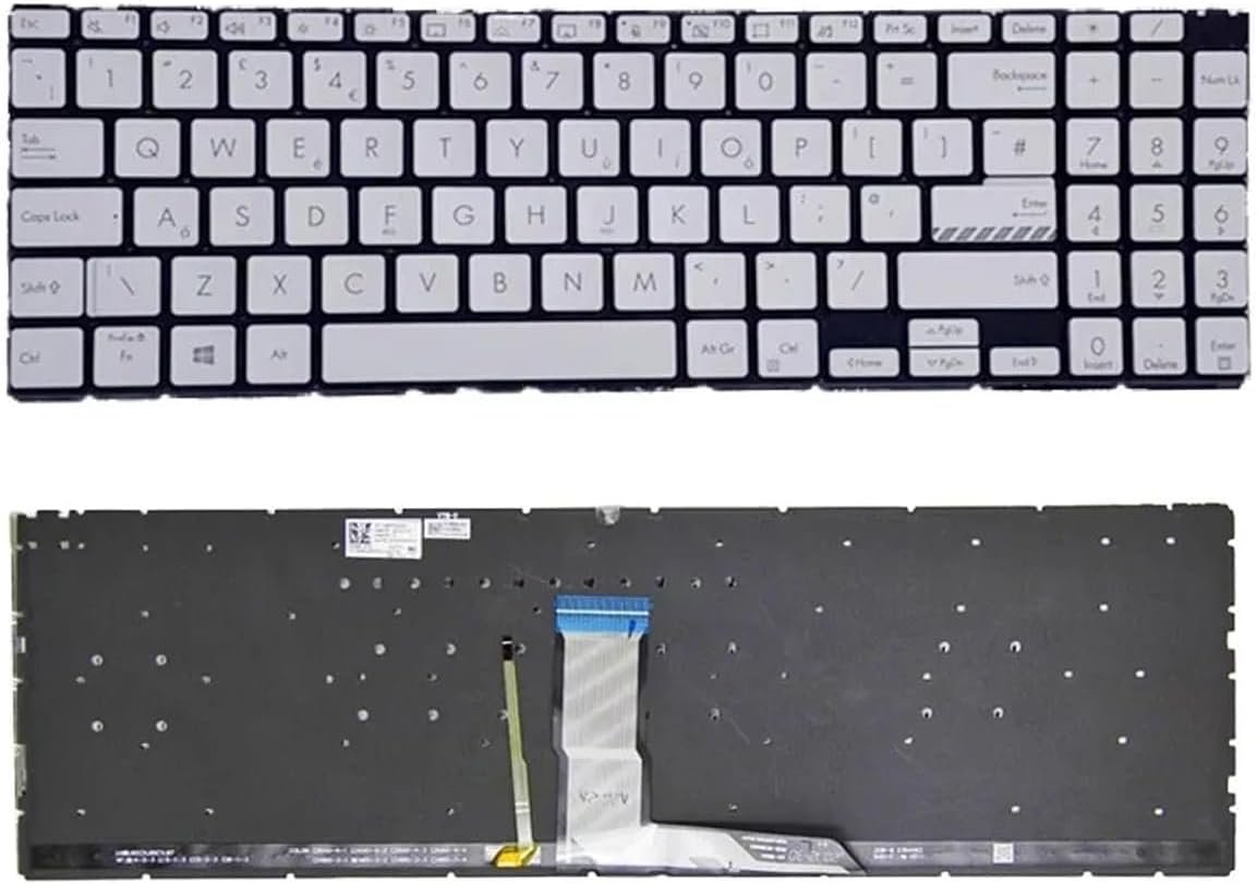 61w80sNvL._AC_SL1200_.jpg XINDIKBHUB US Backlit Laptop Replacement Keyboard for ASUS Vivobook 15 Pro M3500 M3500Q M3500QC M3500QA K3500 Silver - Image 1